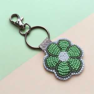 ALI FASHION ART Llavero de mosquetón sin metal con patrón de frutas tejido en fieltro ecológico, bordado a mano y personalizado, modelo para bolso - Product Image 1