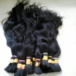 100% Raw Indian Virgin Human Hair for Braiding Unprocessed Natural Black Bulk Hair <b>Extensions</b> No Tangle No Shedding Factory - Product Image 1
