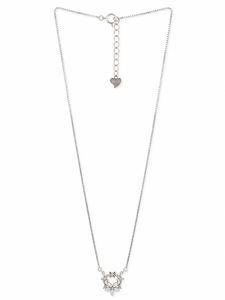 Collier pendentif floral en argent sterling 925 avec zircon cubique, tendance, poli miroir, bijoux pour femme, cadeau pour fête, mariage, usage quotidien - Product Image 5