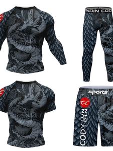 Custom MMA Rashguard BJJ Jiu Jitsu <b>Shirt</b> <b>Men</b> Women <b>Compression</b> UFC Fight Shorts Sublimation Sportswear Gym Training Boxing - Product Image 2