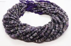 Cuentas de Charoita Natural Lisas Tipo Heishi en Forma de Neumático, Hilos de 5MM y 6MM, Cuentas de Piedras Preciosas para Fabricación de Joyas, Precio al por Mayor, Proveedor Indio - Product Image 5