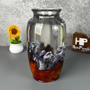 Resin Eco-Friendly Waterproof Asian Zen Design Tabletop <b>Vase</b> Handmade Flower <b>Vase</b> for Centerpiece Decor - Product Image 4