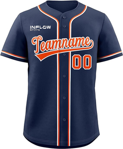 Camiseta de Béisbol Personalizada con Botones, Color Sólido, con Nombre y Número Bordados para Hombre - Product Image 2