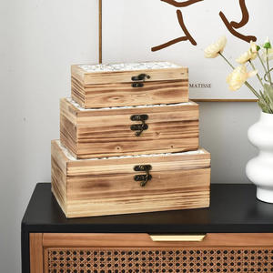 Aaliyan Impex Decorative Wooden Storage <b>Box</b> for Jewelry Coins Gifts Personal <b>Treasures</b> with Vintage Rustic Home Decor Style - Product Image 1