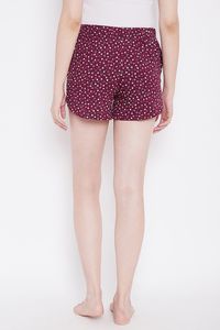 Falda pantalón con estampado de puntos para mujer, cintura elástica, informal, de punto, de algodón, transpirable, con bolsillos, corte regular - Product Image 2