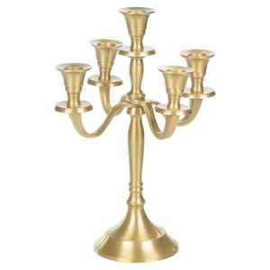 Candélabre en métal argenté et doré pour décoration intérieure, support de bougie pour centre de table de mariage et de salle à manger, disponible - Product Image 6
