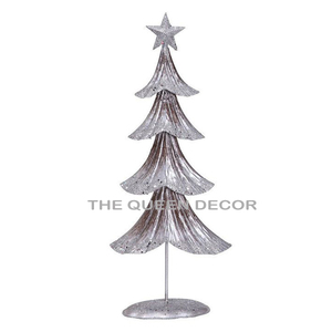 Handmade Christmas <b>Tree</b> Sculpture Good Quality Metal Wooden Base Modern Christmas Decoration Metal Handicraft <b>Led</b> <b>Lighting</b> Metal - Product Image 3