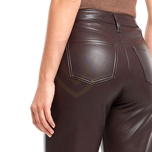 Pantalon en cuir d'agneau extensible pour femme, nouvelle collection 2026, vente en gros, tendance et très demandé - Product Image 5