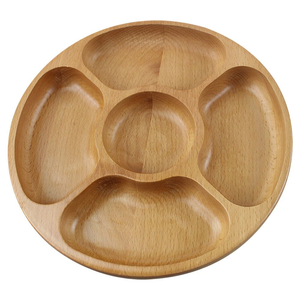 Bandeja de madera artesanal hecha de madera maciza natural |   Plato para Servir Alimentos Seguro para el Hogar, Cafeterías, Restaurantes y Servicios de Catering - Product Image 5