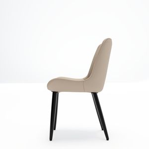 Set di 2 Sedie da Pranzo Moderne Senza Braccioli in Ecopelle PU con Cuscini Spessi e Gambe in Metallo, Sedie Laterali per Cucina e Sala da Pranzo - Product Image 5