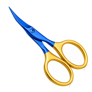 Ciseaux à cuticules en acier inoxydable en gros, pointe fine et aiguisée, lame courbée, légers et durables, avec étui en cuir PU, OEM - Product Image 5