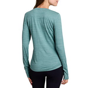 Camiseta de yoga personalizada al por mayor para mujer, de secado rápido, manga larga, de alta calidad, ajuste ceñido, para fitness, de longitud regular. - Product Image 2