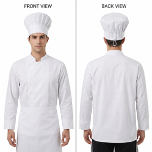 Gorros de Chef Personalizados al por Mayor, Gorro de Chef Blanco Promocional, Gorros de Cocina para Chef, Gorras y Sombreros de Chef para Hotel, Cubrecabezas de Chef con Bordado - Product Image 3