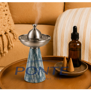 Quemador de Incienso de Mármol Árabe de la Mejor Calidad, Moderno Quemador de Oud Metálico para Decoración del Hogar, Incensario para Regalos de Ramadán y Eid - Product Image 4