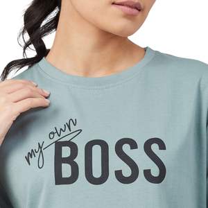 Camiseta de Algodón para Mujer con Logotipo Personalizado, Manga Corta, Cuello Redondo, Estampada, Informal, con Diseño Gráfico, Venta al Por Mayor OEM - Product Image 6