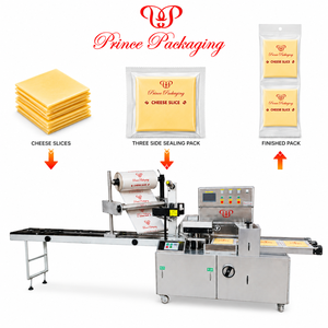 Machine d'emballage entièrement automatique pour tranches de fromage, machine d'emballage horizontale à flux continu - Product Image 2