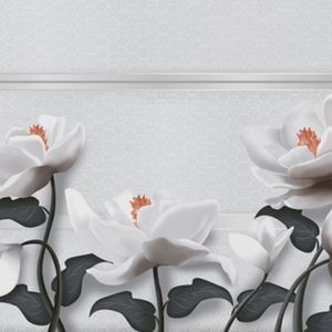 Azulejo cerámico súper blanco de 300x600 con acabado brillante, aspecto minimalista y elegante, adecuado para interiores de edificios de oficinas grandes. - Product Image 2