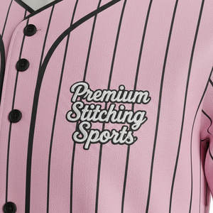 Uniforme de Béisbol y Sóftbol Unisex de Alta Calidad, 100% Poliéster Antibacterial, Cuello en V, con Logotipo Personalizado y Nombres del Equipo - Product Image 4