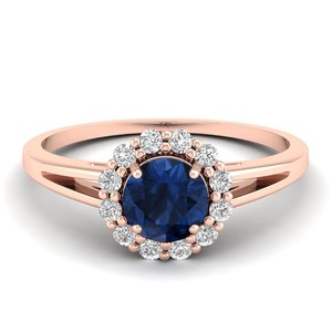 Bague REYES faite à la main en or massif 14 carats avec saphir bleu rond de 0,84 carat pour femme, certifiée GRA, bijoux en moissanite - Product Image 6