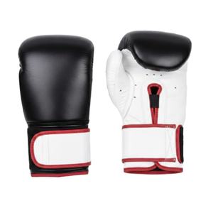 Guantes de Boxeo de Piel Sintética PU, Color Negro y Blanco, para Entrenamiento y Gimnasio, Precio de Fábrica - Product Image 3