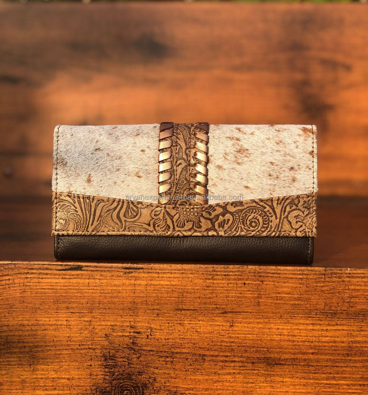 Brown With Golden Embossed Print