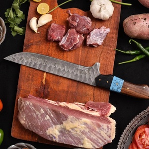 Juego de Cuchillos de Chef Profesionales de Acero de Damasco Hechos a Mano por Ahmad Fabric, 5 Piezas, Mango de Resina, Funda de Cuero, Diseño Moderno, Personalizable - Product Image 4