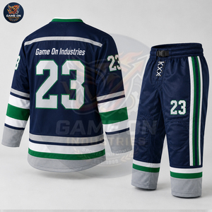 Premium Quality Custom Made OEM Services Jersey with Protective Hockey Pants Factory Manufacturer Ice Hockey Team Uniform - Product Image 4