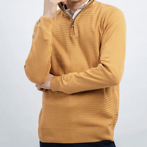 Sudadera de cuello alto con cremallera de un cuarto y cuello redondo para hombre, de forro polar, de alta calidad, al por mayor, con servicio OEM - Product Image 3
