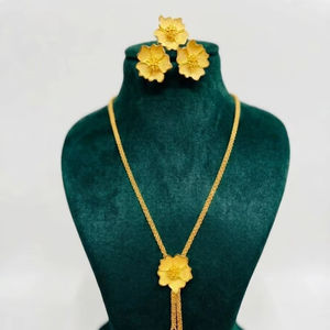 Conjunto de Joyería de 4 Piezas Chapado en Oro para Mujer, Collar Sautoir con Placa, Estilo Indio, Árabe, Africano, Moda Atemporal para Fiesta de Compromiso - Product Image 2