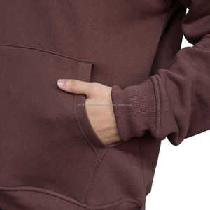 Sudadera con Capucha de Algodón Americano Marrón para Hombre, Sin Impuestos de Importación, Felpa Suave, Personalizable, Estilo Urbano, Cálida e Informal - Product Image 2