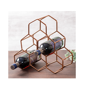 Accessoires de bar, porte-bouteilles en métal, décoration de la maison, porte-bouteilles de table, porte-bouteilles de comptoir, petit rangement pour bouteilles de vin, fait main - Product Image 4