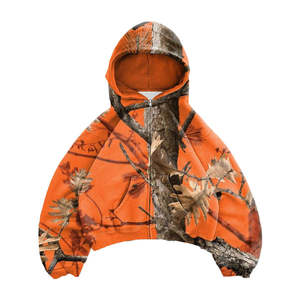 Latest Trendy high quality Pink Camouflage Custom Print Zip Up Hoodie Women Oversized Streetwear hoodie - Product Image 6