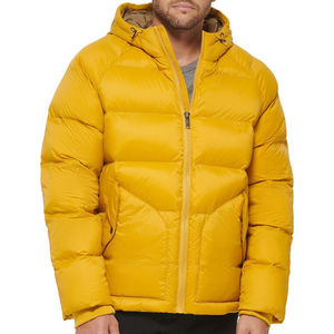 Oem Private Label Mustard Yellow Raglan Sleeve Hooded <b>Jacket</b> Urban Wear Thermal Padded Outerwear Vendor Direct Low Moq Price - Product Image 1