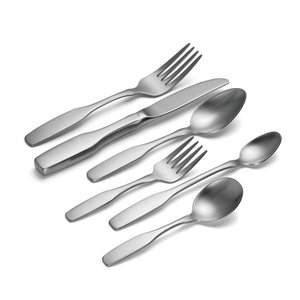 Hammered Design Stainless Steel Cutlery Set Textured Silverware Spoon Fork Knife Set Dining <b>Flatware</b> - Product Image 2