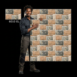 Azulejos de Pared de Cerámica con Acabado Mate, Relieve en Relieve, para Proyectos de Reconstrucción de Edificios Comerciales, 250x375mm - Product Image 5