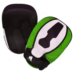 拳击MIitts MMA泰式聚焦垫/100% 牛皮打孔定制标志的聚焦手套