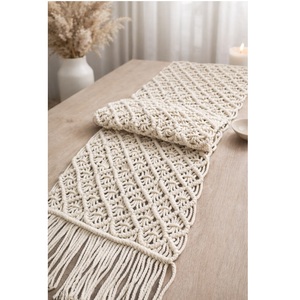 Chemin de table en macramé en coton de qualité supérieure pour les acheteurs en gros, décoration bohème pour la maison, style restaurant et décoration de mariage - Product Image 5