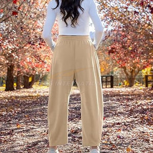 <b>Womens</b> Barrel Sweatpants, Loose Fit <b>Lounge</b> <b>Pants</b> Casual Wide Leg Cotton Joggers Elastic Waist Pockets Soft Sweatpants <b>Women</b> - Product Image 6