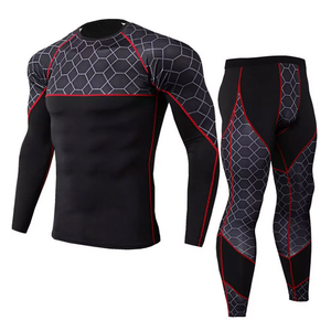 New Arrivals Winter Printed Breathable Quick Drying Compression Suits High Elastic Tight Trousers Long Sleeves Front Gym - Product Image 1