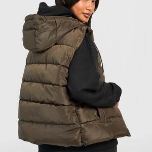 Manteau d'hiver pour femme, blanc, à capuche, réversible, matelassé, avec col en vraie fourrure de renard, manches en tricot, chaud, tendance, veste en fourrure animale - Product Image 5