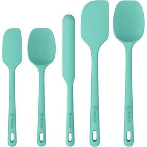 Set di 5 Spatole in Silicone di Grado Alimentare con Manico Ergonomico Resistente al Calore fino a 315°C, Set di Utensili da Cucina Premium - Product Image 1
