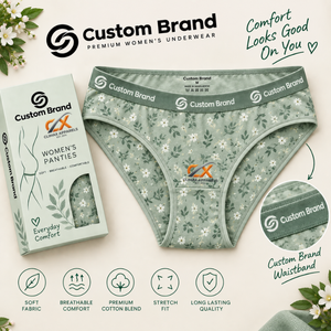 Custom Private Label Cotton Spandex Hipster <b>Briefs</b> <b>Women</b> Soft Breathable Panties Factory Manufacturer - Product Image 2