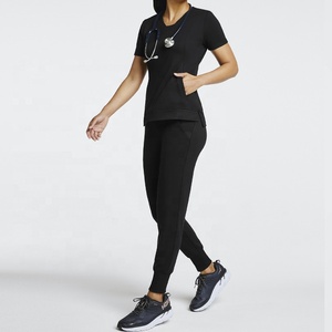 Conjuntos de Uniformes Médicos Tejidos Hechos en Fábrica Directa, Elásticos, Reutilizables, Transpirables, con Color y Logotipo Personalizados, Uniformes de Enfermería de Pakistán - Product Image 4