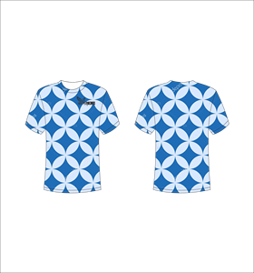 <b>Men</b> s Short Sleeve Geometric Pattern T Shirt <b>Blue</b> O Neck Breathable Regular Fit Casual Wear Wholesale OEM Custom - Product Image 1