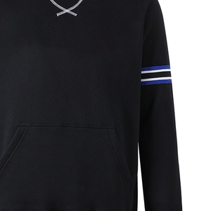 Beta Phi Sigma 1914 Sweat-shirt d'hiver noir en chenille à col rond et doublé |   Pull en polaire brodé avec logo grec, rayé et côtelé - Product Image 6