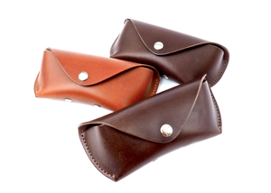Custom Logo Leather Glasses Pouch Genuine Cowhide Spectacles Case <b>Slim</b> Luxury Handmade Eyewear Sleeve Cover LGC-0068 - Product Image 3