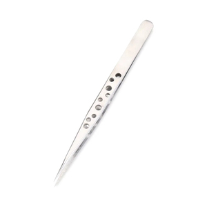 Pince à cils professionnelle de haute qualité en acier inoxydable avec strass, outil de pose pour extensions - Product Image 6