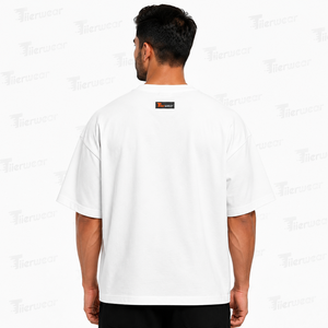 เสื้อยืดโอเวอร์ไซส์ทรงหลวม แขนสั้น คอกลม ผ้าคอตตอนเจอร์ซีย์เนื้อนุ่ม ระบายอากาศได้ดี แห้งเร็ว เป็นมิตรต่อสิ่งแวดล้อม สำหรับผู้ชาย รุ่นพรีเมียม - Product Image 4