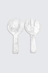 Juego de Servidores de Ensalada de Resina Blancanieves, Cuchara Ecológica con Mango Medidor, Apto para Lavavajillas, Utensilio de Cocina - Product Image 2