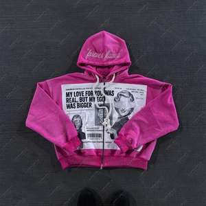 Survêtement en coton de haute qualité pour l'hiver, personnalisable, effet délavé, imprimé DTF, design 2-en-1, léger - Product Image 4